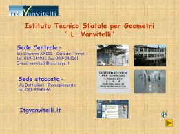 Presentazione dell`ITG - ITG Vanvitelli Cava de` Tirreni