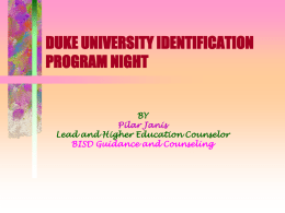 duke university identification program night