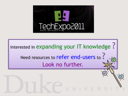 Online training at your fingertips! - Sites@Duke