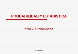 Tema 4: Introducción a la probabilidad