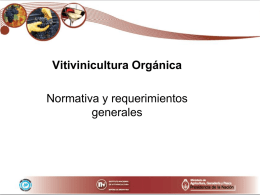 Presentación Orgánico - Instituto Nacional de Vitivinicultura