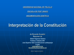 UNT Argumentación 10 Interpretación de la Constitución Guastini