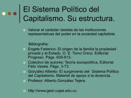El Sistema Político del Capitalismo. Su estructura.