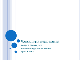 Vasculitis syndromes