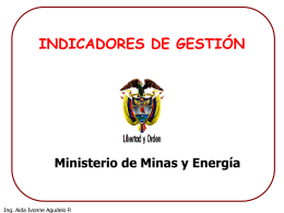 Indicadores de GEstion - Ministerio de Minas y Energía
