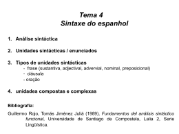 Análise sintáctico - Universidade de Santiago de Compostela