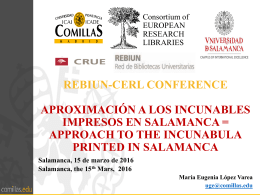 Aproximación a los incunables impresos en Salamanca