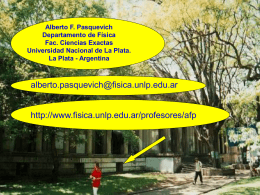 Humboldt Forschungsstipendium - Instituto de Física La Plata