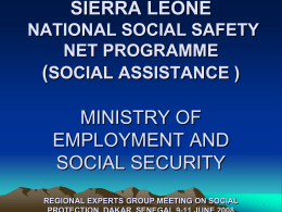 republic of sierra leone national social safety net programme