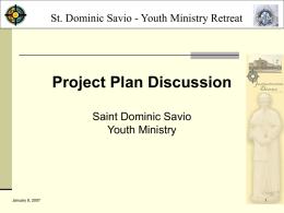 Project Plan Discussion - St. Dominic Savio Church