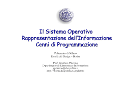 sistema operativo - Dipartimento di Elettronica ed informazione