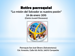 Taller - resumen - La misión del Salvador es nuestra pasión