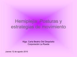 Hemiplejia: posturas y estrategias de movimiento