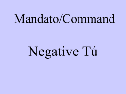 Notas Negative and Affirmative Tú