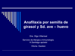 anafilaxia por semilla de girasol en 2 casos de sd. ave
