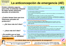 La anticoncepción de emergencia (AE)