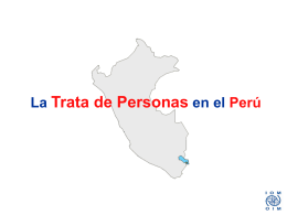 La Trata de Personas en el Perú