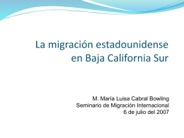 La migración estadounidense en Baja California Sur