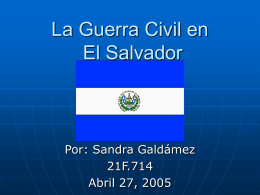 La Guerra Civil en El Salvador