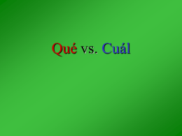 Qué vs. Cuál - Spanish4Teachers.org