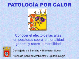 Patología por Calor() - Ciudad Autónoma de Ceuta