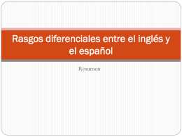 Rasgos diferenciales entre el inglés y el español