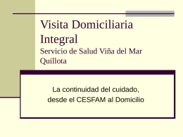 Visita Domiciliaria Integral - Servicio de Salud Viña del Mar