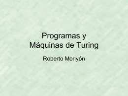Programas y Máquinas de Turing