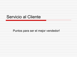 Servicio al Cliente (PowerPoint Presentation)