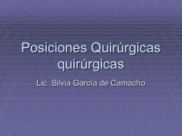 Posiciones Quirúrgicas quirúrgicas