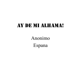 Análisis del romance “Ay de mi Alhama”