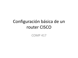 Configuración Básica de un Router Cisco (REDES 417)