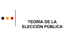TEORÍA DE LA ELECCIÓN PÚBLICA