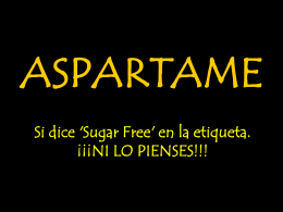 Aspartame.pps - sopajaramillo.org