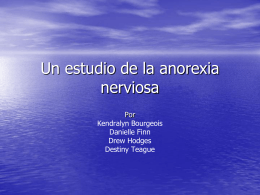 Un estudio de la anorexia nerviosa