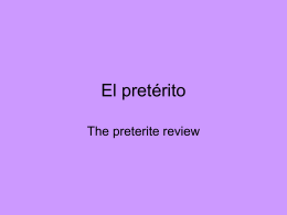 5A – El pretérito