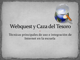 Webquest y Caza del Tesoro