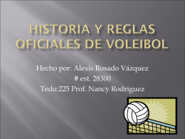 Historia y reglas oficiales de voleibol