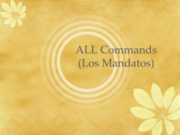 ALL Commands (Los Mandatos)