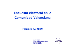 Encuesta Comunidad Valenciana - Partido Popular Comunidad