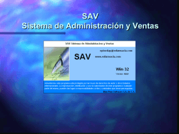 SAV Sistema de Administración y Ventas