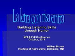 Juegos y dinámicas - 2014 MFLA Fall Conference Wikispace