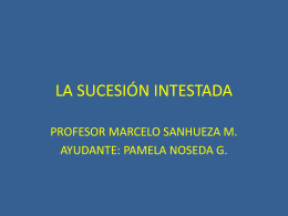 LA SUCESIÓN INTESTADA . - Derecho Civil Prof. Marcelo