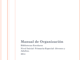 Manual de Organización - Ministerio de Educación