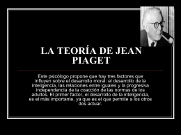LA TEORÍA DE JEAN PIAGET