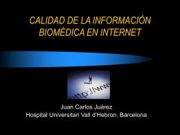 calidad de la información biomédica en internet
