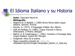 El Idioma Italiano y su Historia