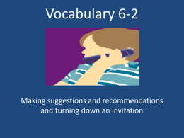 Vocabulary 2-2