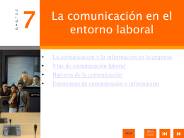 7. La comunicación en el entorno laboral