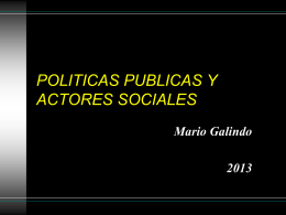 politicas publicas y actores sociales